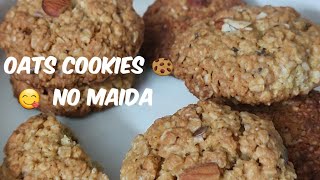 Healthy Oats Cookies With No Maida, No Butter  No Eggs | Oatsmeal Cookies With Chocolate Chips