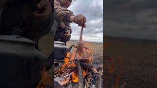 Duck in foil on fire😋 / Утка в фольге на костре😋 #food #youtubeshorts