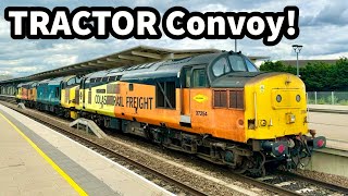 Class 37 Convoy, Light Engine Class 60 'TUG' & More at Derby! 08/07/24