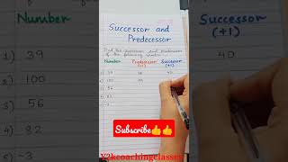 How to find Successor and Predecessor of a number?| Successor and Predecessor #shorts #maths