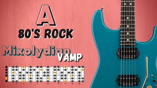 A MIXOLYDIAN Vamp 80's ROCK Backing Track