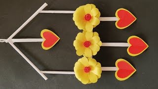 Beautiful Paper Flower Wall Hanging//Easy Paper Craft Idea//Diy Wall Hanging