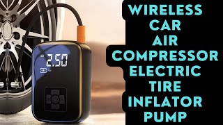 Wireless Car Air Compressor Electric Tire Inflator Pump