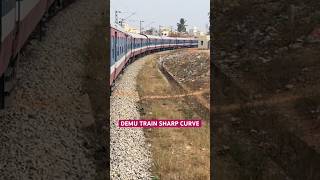 DEMU Train Sharp Curve #trending #viral #shortvideo