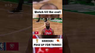 👌 Harden's Triple Threat! Witness the Beard's three-point mastery! 🏀💫