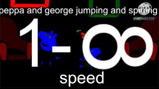 peppa pig and george are jumping spining 1-infinity speed!!!!!!!!!