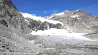 20140928 Ghiacciaio Fellaria Est, crolli di ghiaccio