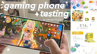 🌻 testing out a gaming phone ft. genshin - REDMAGIC 9s pro, gameplay graphics, camera review + more