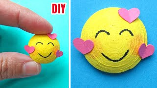 How to make Quilling Paper Smiley Emoji 🥰  | Paper Crafts | Smiley In Love Emoji