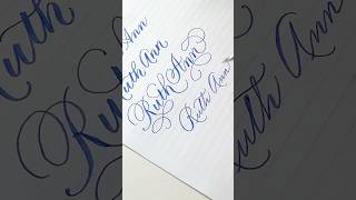 Ruth Ann Written In 4 Different Calligraphy Styles #shorts #calligraphy