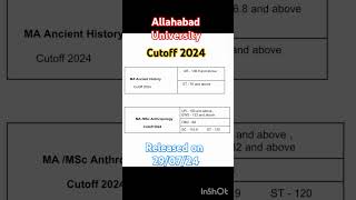 Allahabad University PGAT 1 cutoff released |Counseling start |#allahabaduniversity #cutoff #2024 ®®