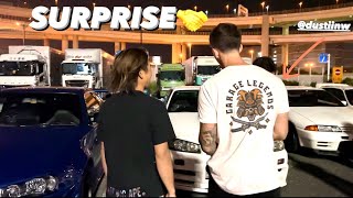 WE MEET AGAIN IN JAPAN! Dustin Hopped In R34 GTR First Japan Car Meet!