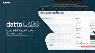 Datto Labs: Datto SIRIS Virtual Product Demonstration