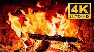 Wonderful Christmas Fireplace 4K 🔥Burning Fireplace & Crackling Fire Sounds 3 Hours | Cozy Ambience