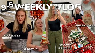 WORK WEEK IN MY LIFE: grocery hauls, cooking fails, amazon hauls, trying new things, a rant lol