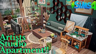 Artists Studio Apartment!! || Sims 4 Speed Build || NoCC ||