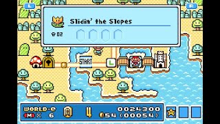 Mario Advance 4  world-e Playthrough "Slidin' the Slopes" (All coins)