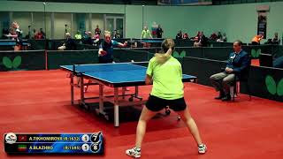 2.ТИХОМИРОВА - БЛАЖКО Moscow Championship table tennis настольный теннис RUSSIAN tabletennis