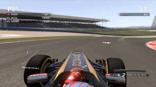 F1 2011 | PC Gameplay | Vitaly Petrov | New Delhi | My First Race! ;]