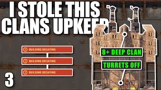 I STOLE THIS 8+ DEEP CLANS UPKEEP WHILE THEY WERE ONLINE | Solo Rust