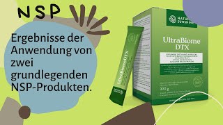 Ergebnisse der Anwendung von zwei grundlegenden NSP Produkten (DE)