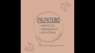 PALPATIONS