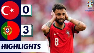 Portugal vs Turkiye (3-0) HIGHLIGHTS | Bernardo & Bruno GOALS | UEFA EURO 2024