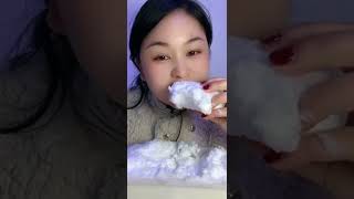 Ice ASMR frozen freezer eating #icebites #asmreating #iceasmr