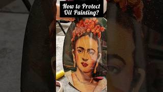 how to Protect canvas painting? #paintinghack #canvaspainting #shorts