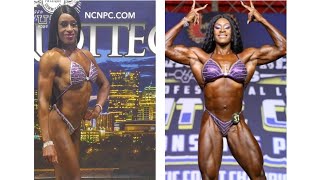 Whitney Armstrong IFBB figure shows how to pose on stage