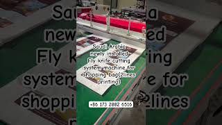 Newly installed double line printing tracking shopping handle bag machine running in Saudi Arabia