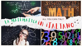 Words for Mathematics in Italian - Le parole della matematica in italiano.