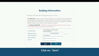 eFiling - How to setup Banking Details for payment