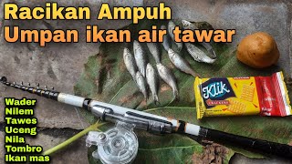 Umpan jitu ikan air tawar | Racikan umpan mancing dari roti klik