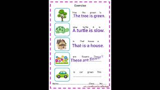 Worksheet of sentense making/easy sentense making for kids#englishlanguage#vocablury