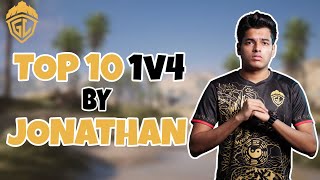 Top 10 Best Clutches By Godlike Jonathan | Best 1v4 | SUMIT GAMING