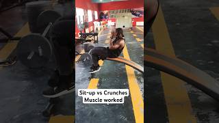 Muscle Worked in Sit-ups VS Crunches #fitness #situps #crunches #ggg #shorts