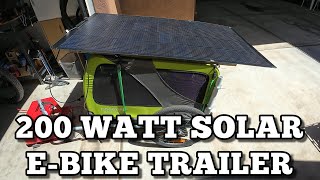 200 Watt Solar E-Bike Trailer Test Ride and Livestream #ebike #solar