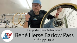 Klappt das ohne Reifenheber? René Herse Barlow Pass auf Zipp 303s