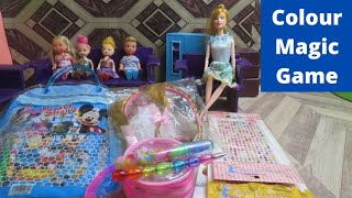 Ep170 | Colour Magic Game | barbie doll | bomma padam | barbie videos