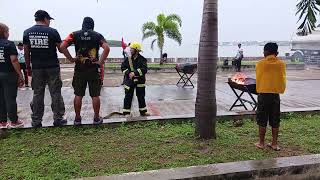 Cebu Philippines Fire Fighter Olympics 3 Fire Extinguishing Head to Head Contest 2023 02/18