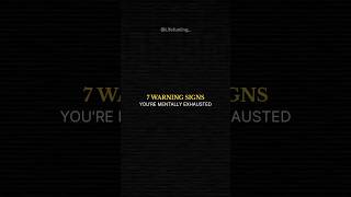 You Shouldn't Ignore THis 🤯☝️ #warning #signs #mentalhealthmatters #mindfacts