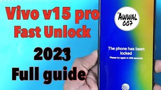 VIVO V15 PRO UNLOCK  BY UNLOCK TOOL | LATEST  VERSON |PATTERN PASSWORD  GOOGLE ACCOUNT BYPASS 100% 🔥