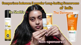 Comparison: *Long-lasting Sunscreens from The Dermaco and Dr. Sheth's **Non-sponsored