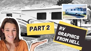 How To Remove Cracked RV Graphics - PART 2 || RV Renovation || RV Decals