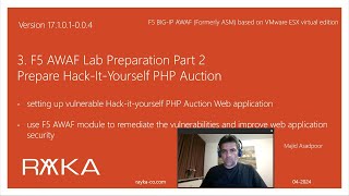 3. F5 AWAF Lab Preparation Part 2 _ Prepare Hack-It-Yourself PHP Auction