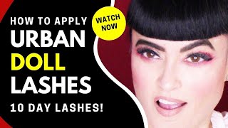 HOW TO APPLY URBAN DOLL LASHES | TEN-DAY LASHES | EASY FAKE LASHES | HOME LASH EXTENSIONS | GLAM EYE