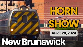 Amtrak Keystone 660 ROARS Through New Brunswick - Metroliner Cab Car Horn Show | April 28, 2024