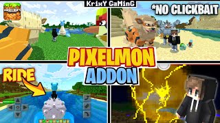 NEW PIXELMON MOD FOR MINECRAFT PE [ BEDROCK ] | REAL PIXELMON MOD FOR MCPE/MCBE | 2024 !