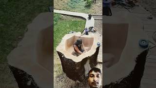 Carving the stump tub